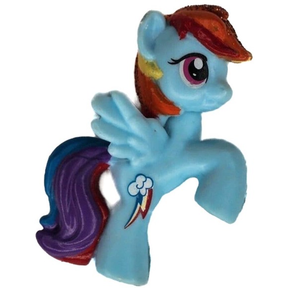 My Little Pony Rainbow Dash Mini 2" Figure Glitter Hasbro Blind Bag MLP - Picture 1 of 5